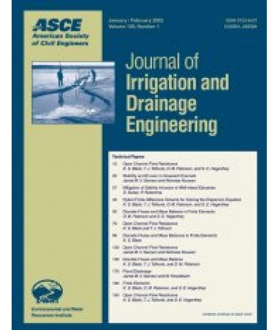 Journal of Irrigation and Drainage Engineering Philippine distributor