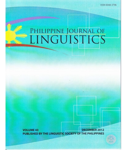 Philippine Journal of Linguistics - Delayed Publication