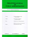 Philippine Journal of Public Administration - Delayed Publication