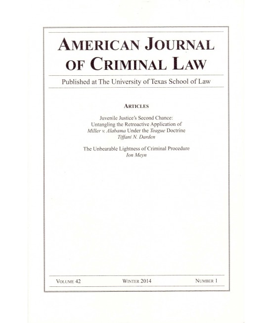 American Journal of Criminal Law