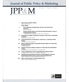 Journal of Public Policy and Marketing