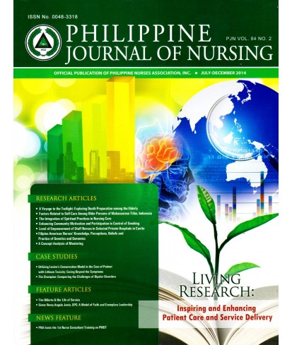 Philippine Journal of Nursing - Delayed Publication