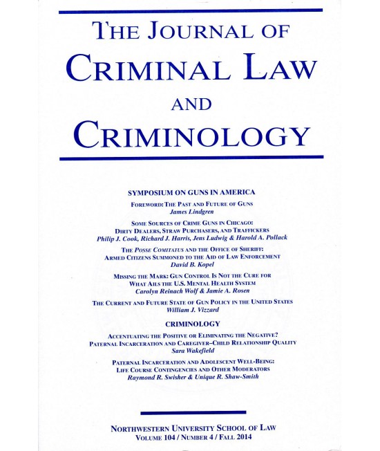 The Journal of Criminal Law and Criminology