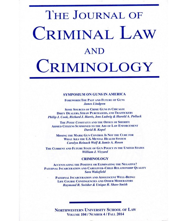 The Journal of Criminal Law and Criminology Philippine distributor of