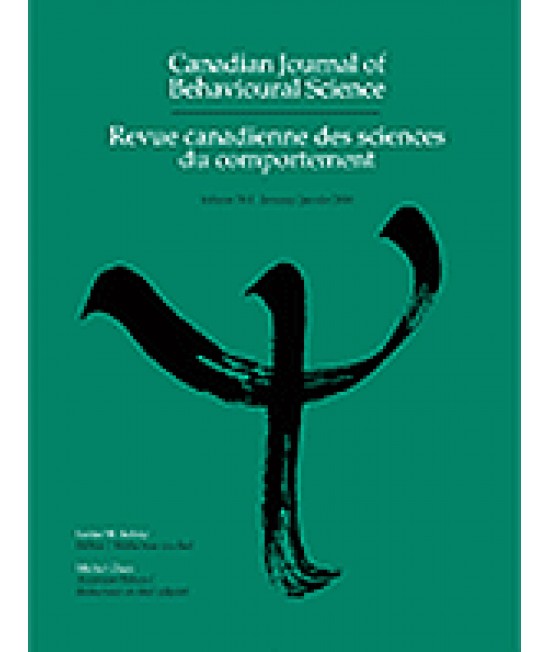 Canadian Journal of Behavioral Science