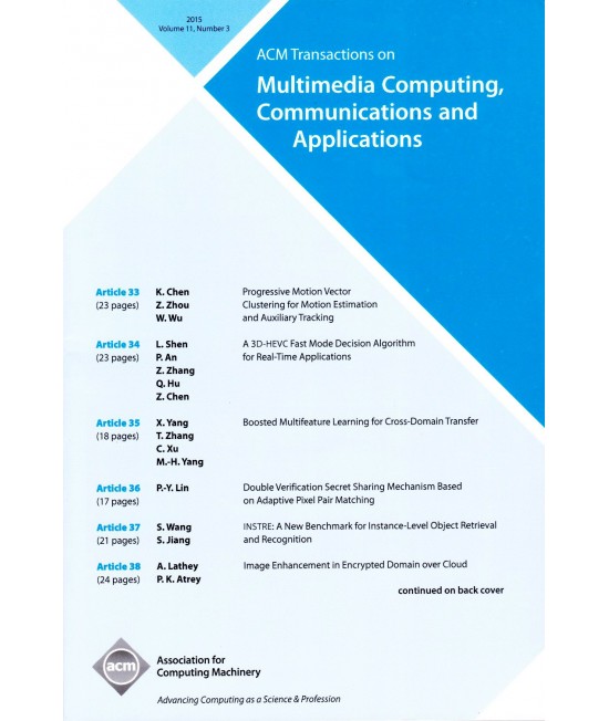 Transactions on Multimedia Computing Communications and Applications 