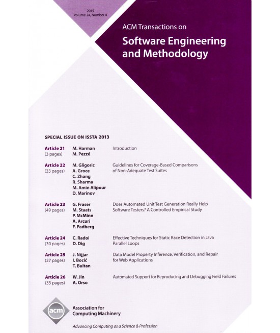 Transactions on Software Engineering and Methodology