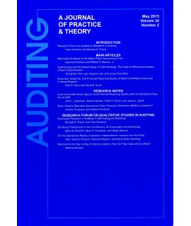 AUDITING: A Journal of Practice and Theory