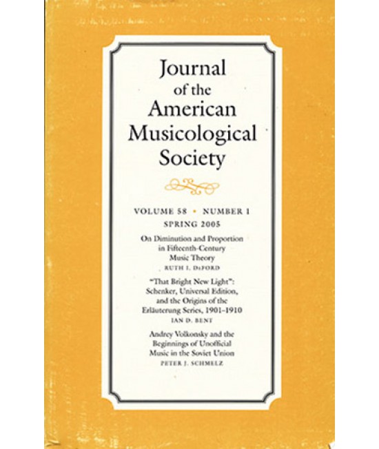 Journal of the American Musicological Society