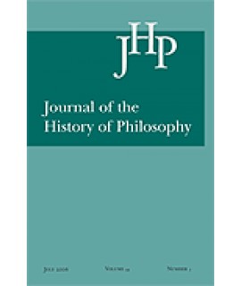 Journal of the History of Philosophy