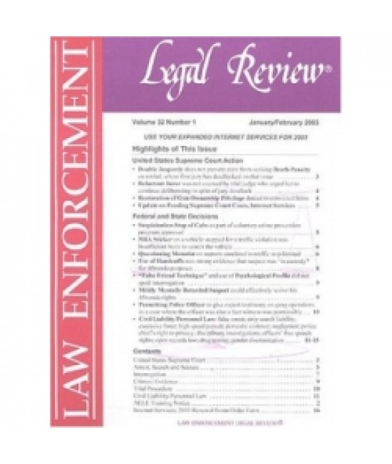 Law Enforcement Legal Review