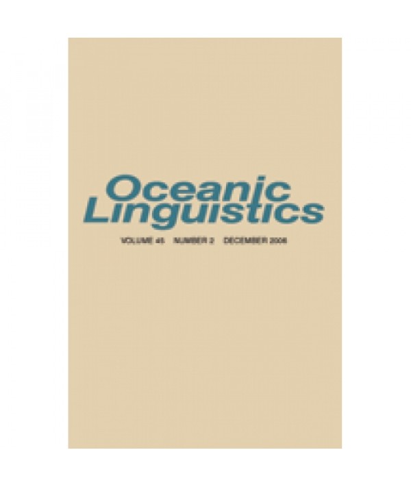 Oceanic Linguistics: Current Research on Languages of the Oceanic Area ...
