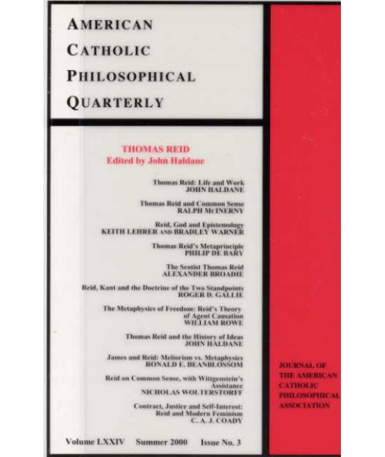 American Catholic Philosophical Quarterly