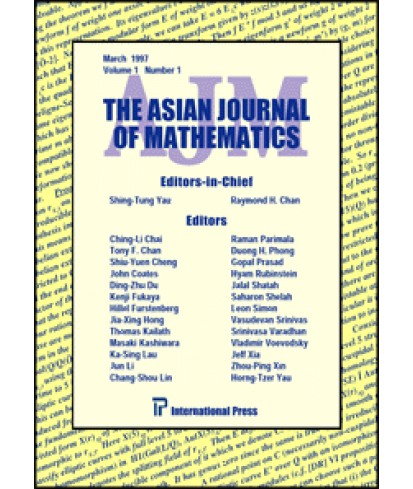 Asian Journal of Mathematics