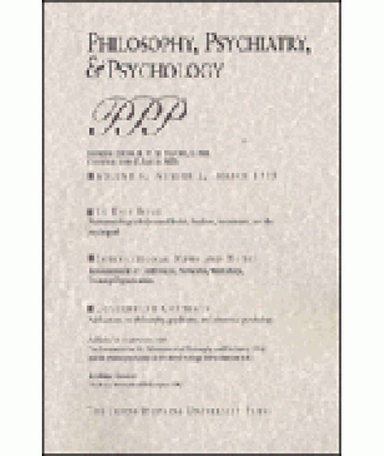 Philosophy, Psychiatry & Psychology