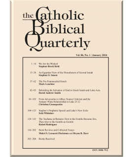 The Catholic Biblical Quarterly
