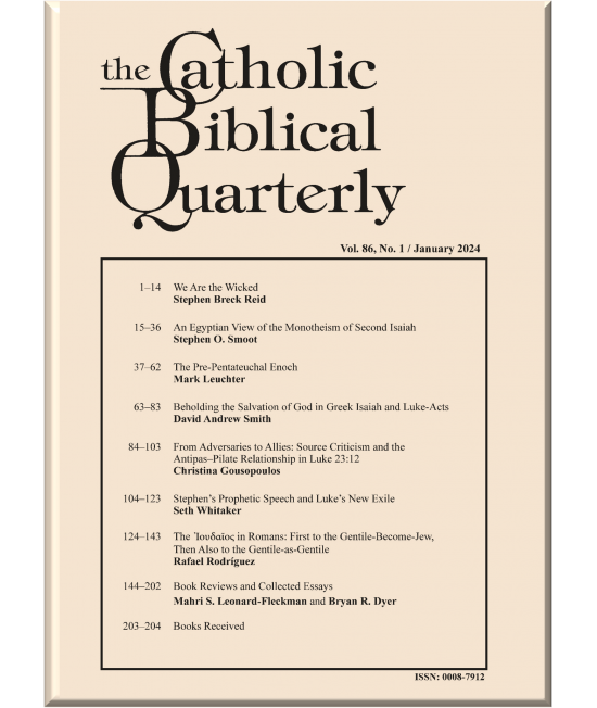 The Catholic Biblical Quarterly
