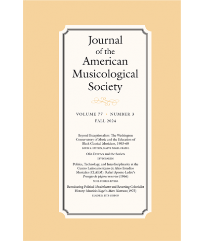 Journal of the American Musicological Society