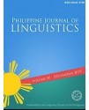 Philippine Journal of Linguistics - Delayed Publication