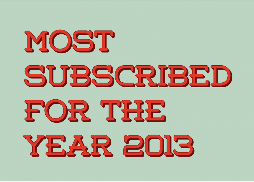 Most Subscribed of 2013